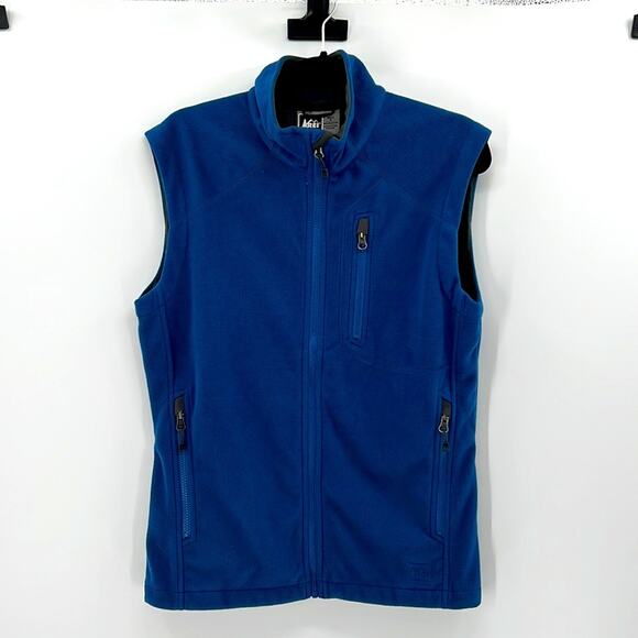 REI Men's Fleece Vest - Blue - Small - Picture 1 of 6